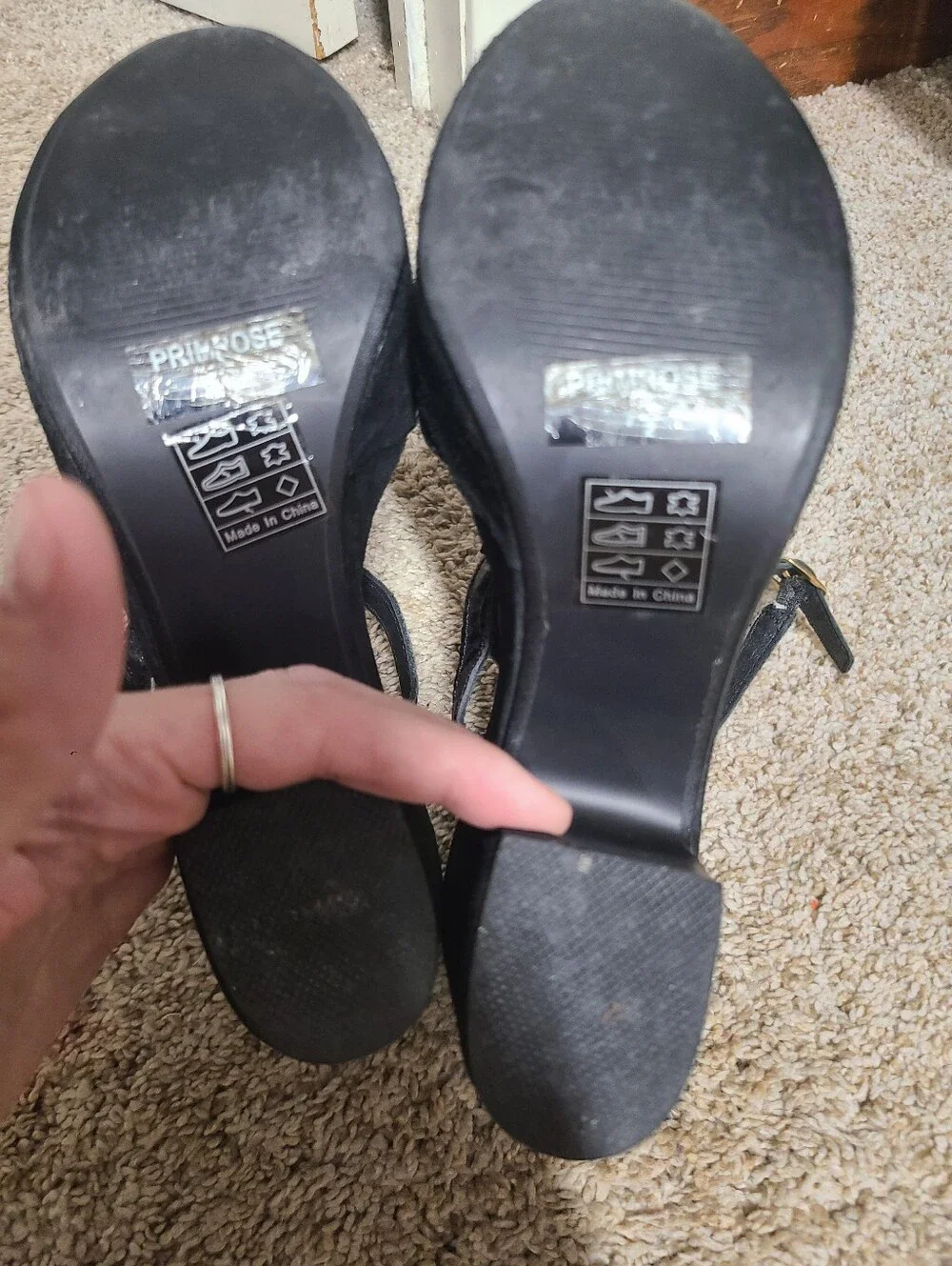 Y2k Envy Vintage Chiunky Wedge Platform Strappy Sandal Heels